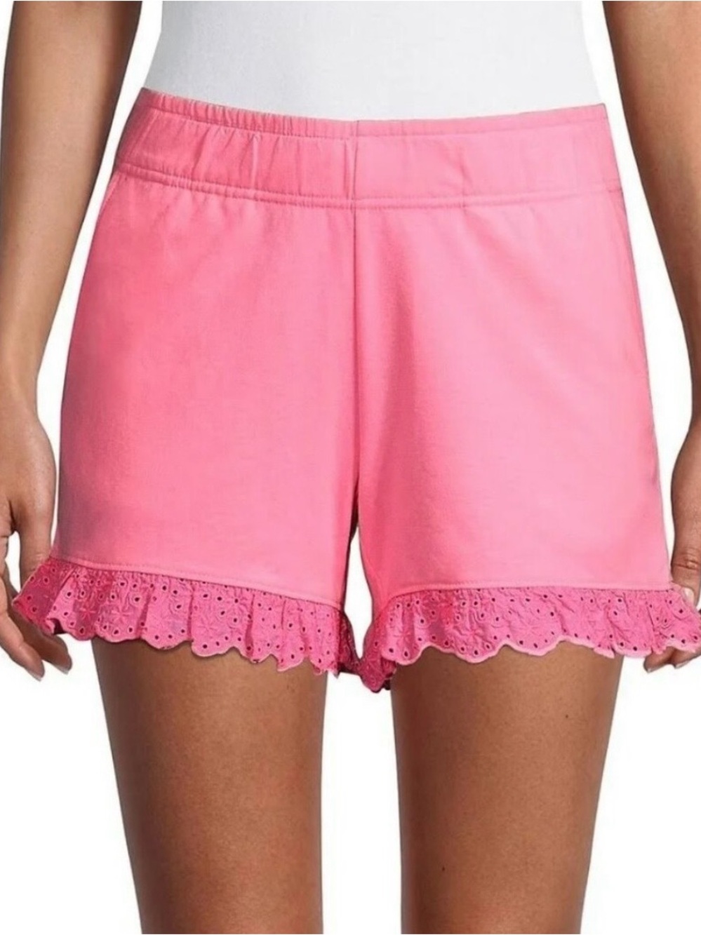 Lilly Pulitzer Pink Kyler Ruffle Trim Shorts